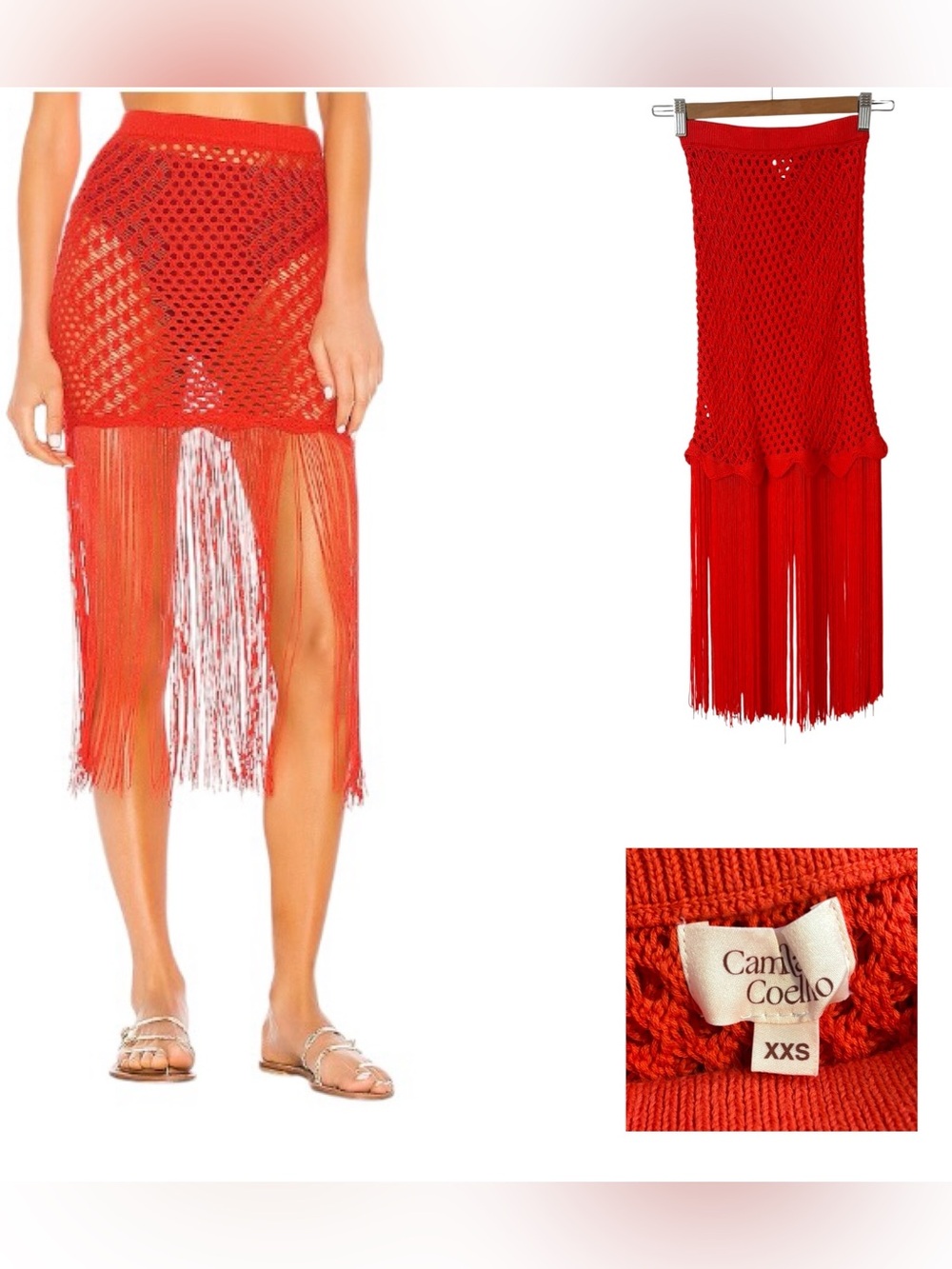 Camila Coelho Ipanema Crochet Skirt